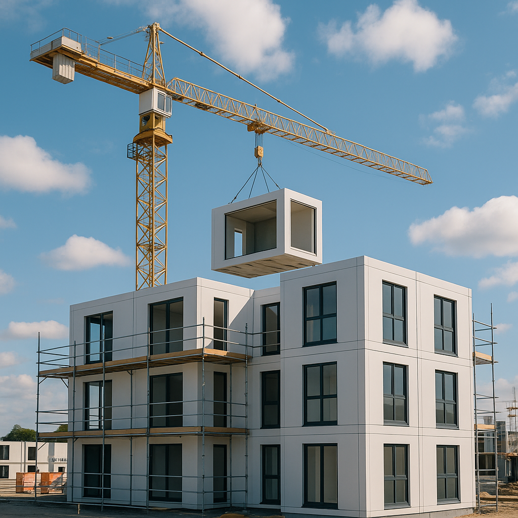 Modern modular construction site